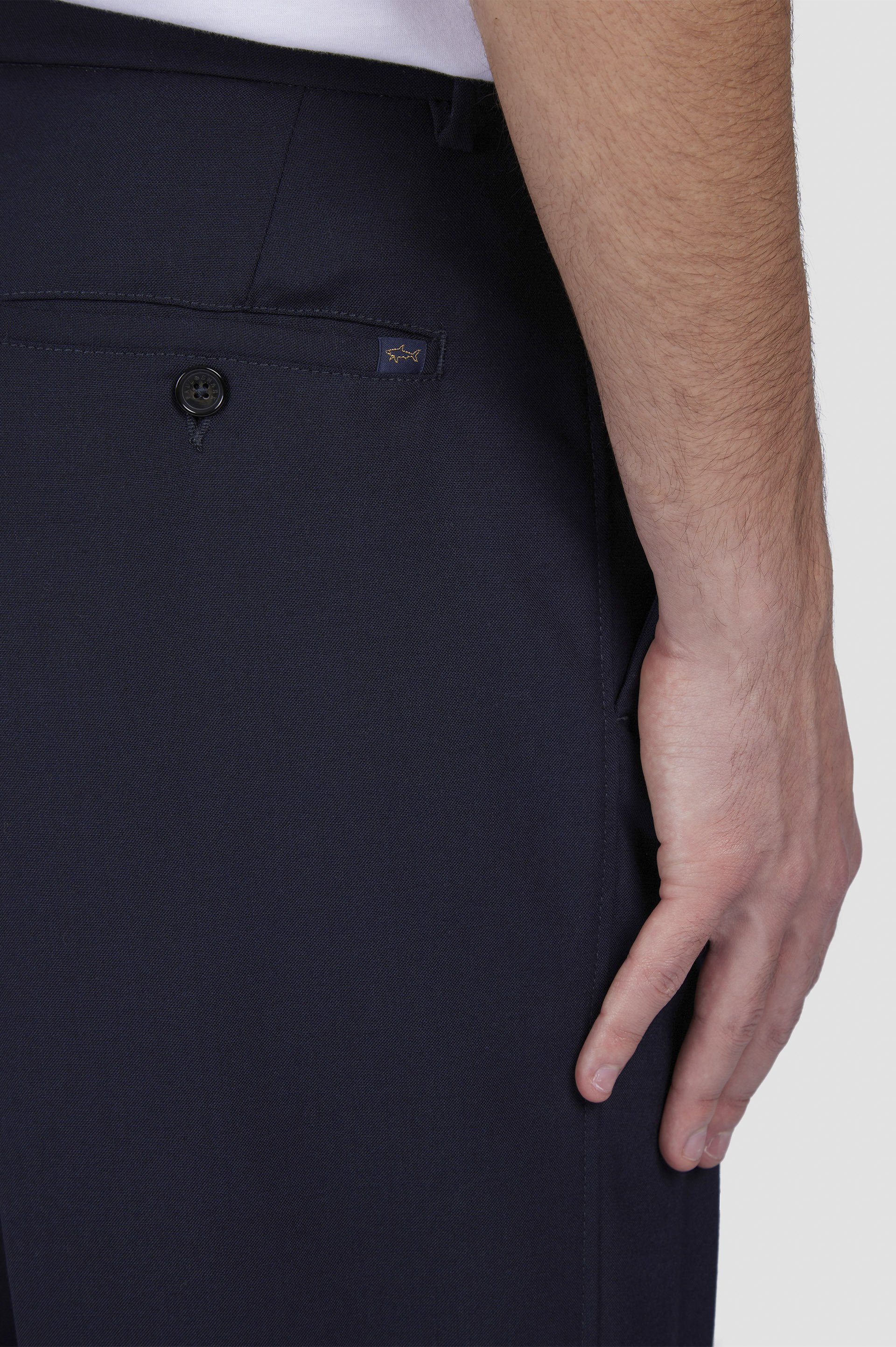 WIDE LEG TROUSERS IN TECHNICAL WOOL - 4