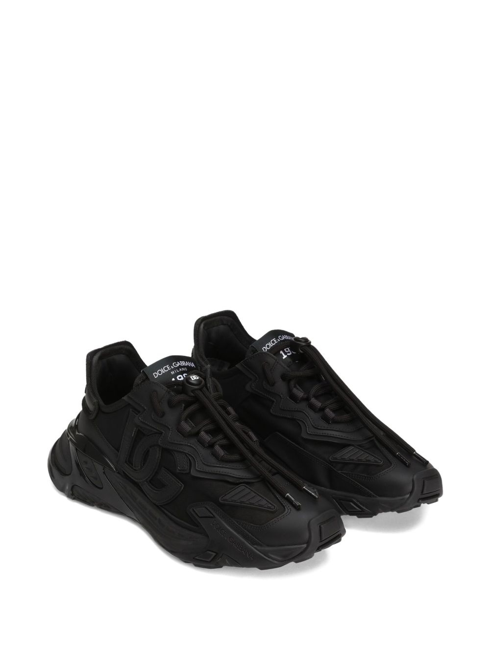 logo-patch panelled sneakers - 2