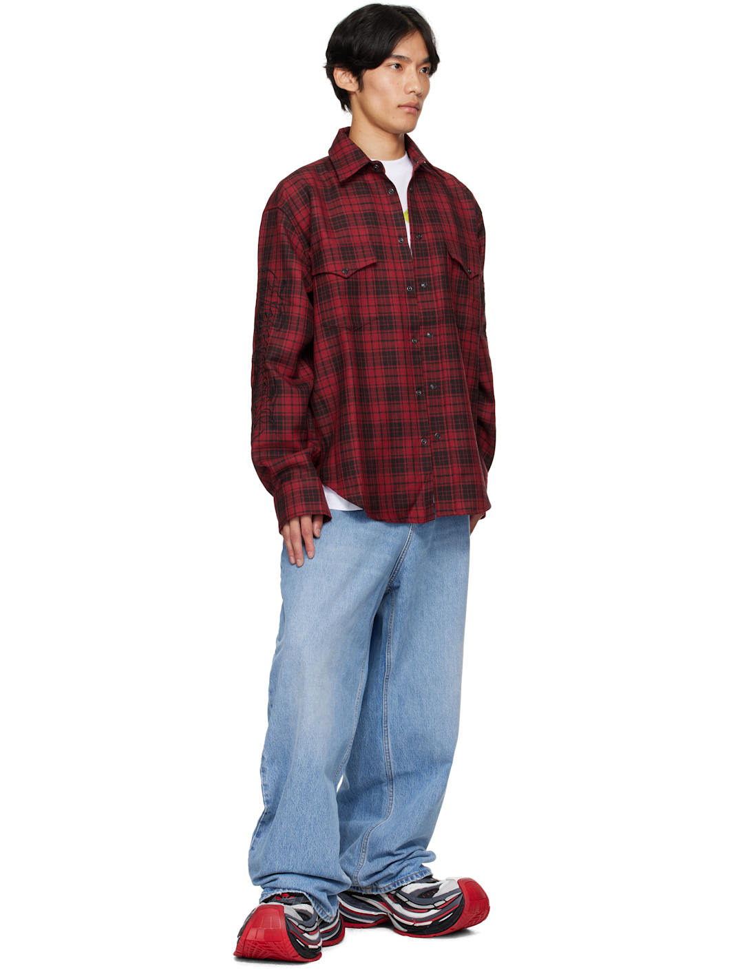 Blue Painted Anarchy Reworked Jeans - 4