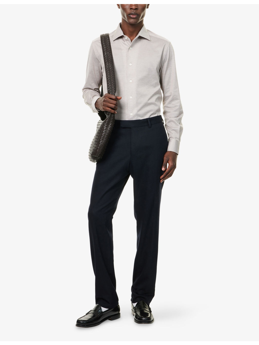 Long-Sleeve Regular-Fit Cotton Shirt - 2