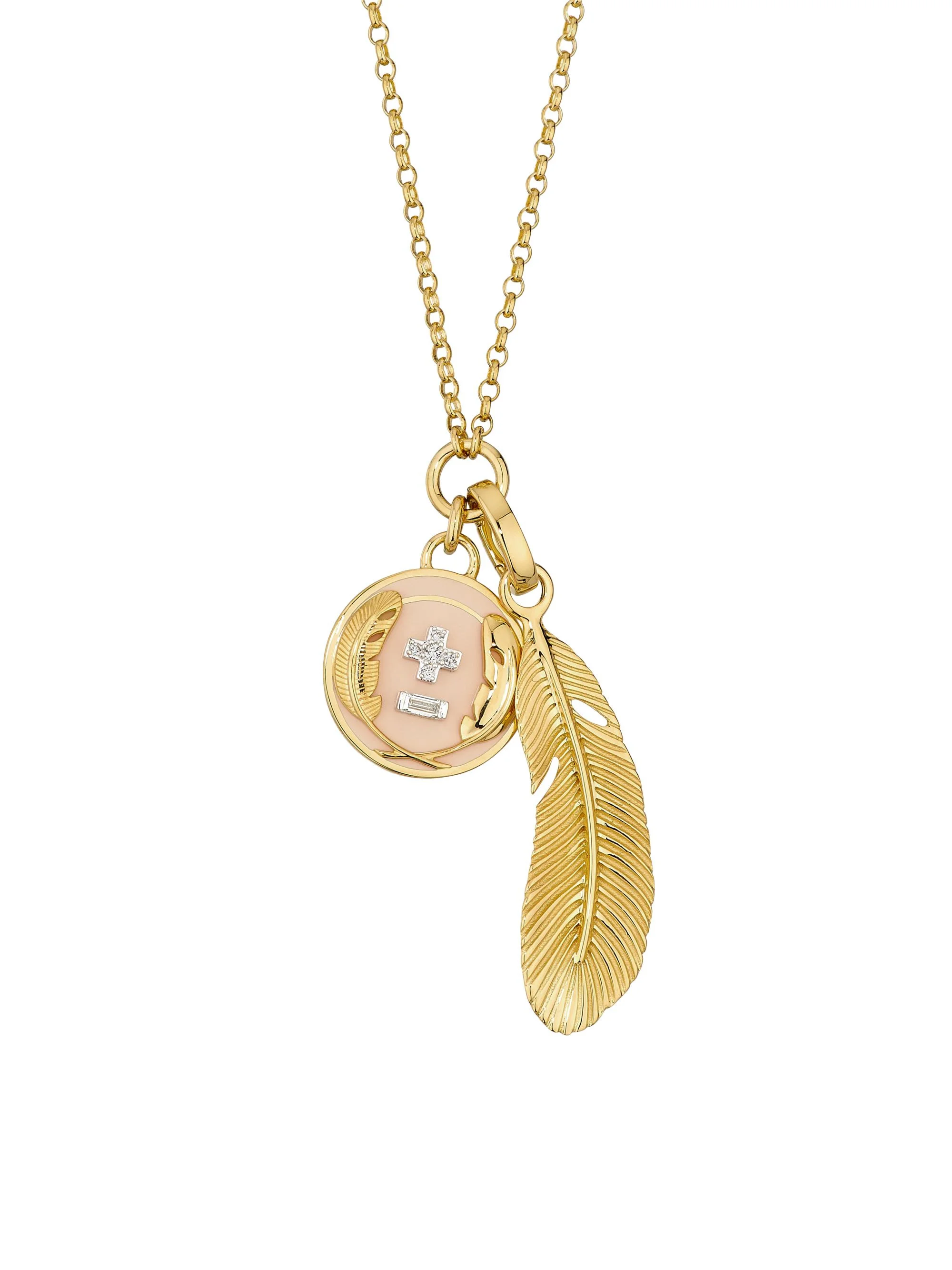 Women's Vivacity 18K Yellow Gold, 0.07 TCW Diamond & Enamel Pendant Necklace - Yellow Gold - 1