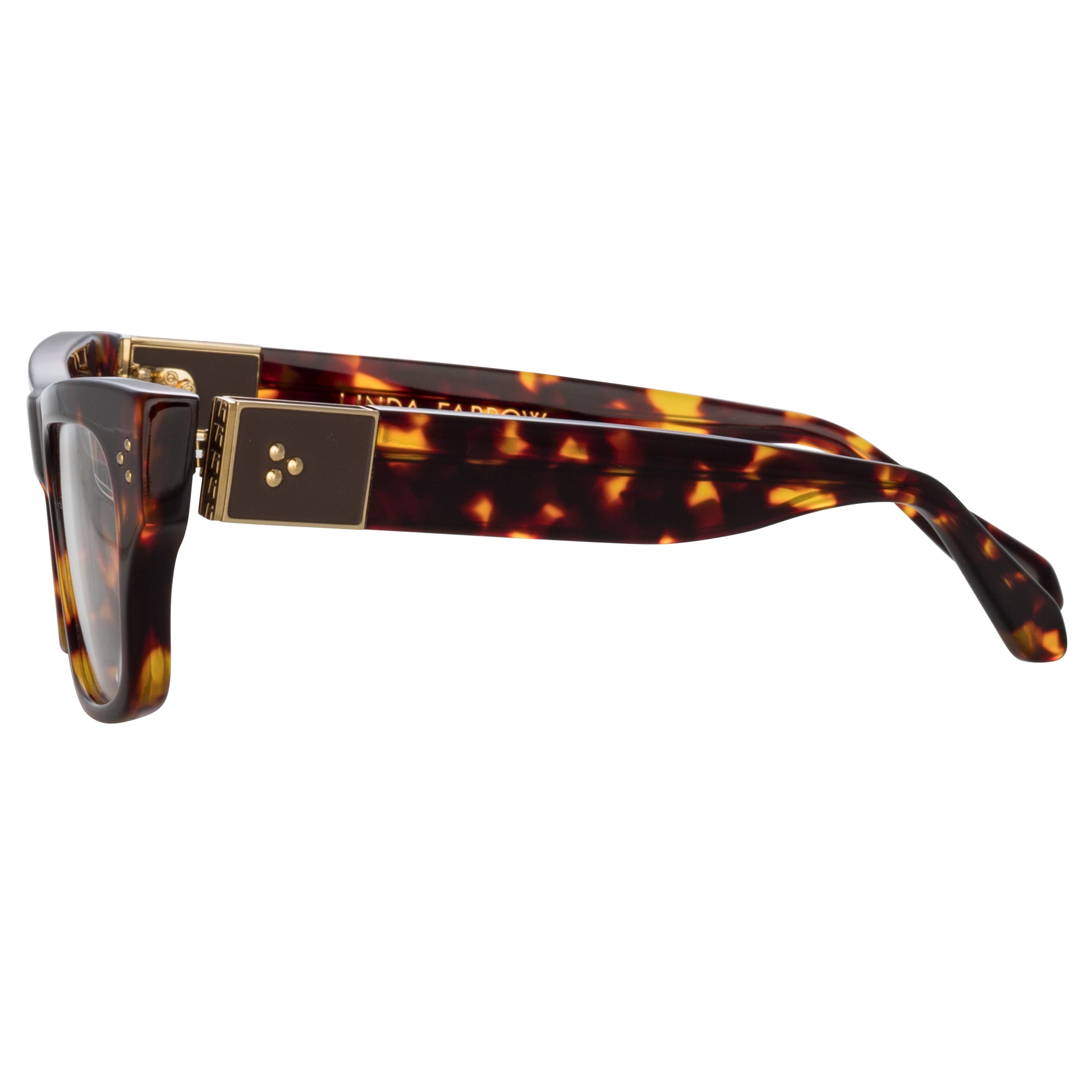 FALCK RECTANGULAR OPTICAL FRAME IN TORTOISESHELL - 4