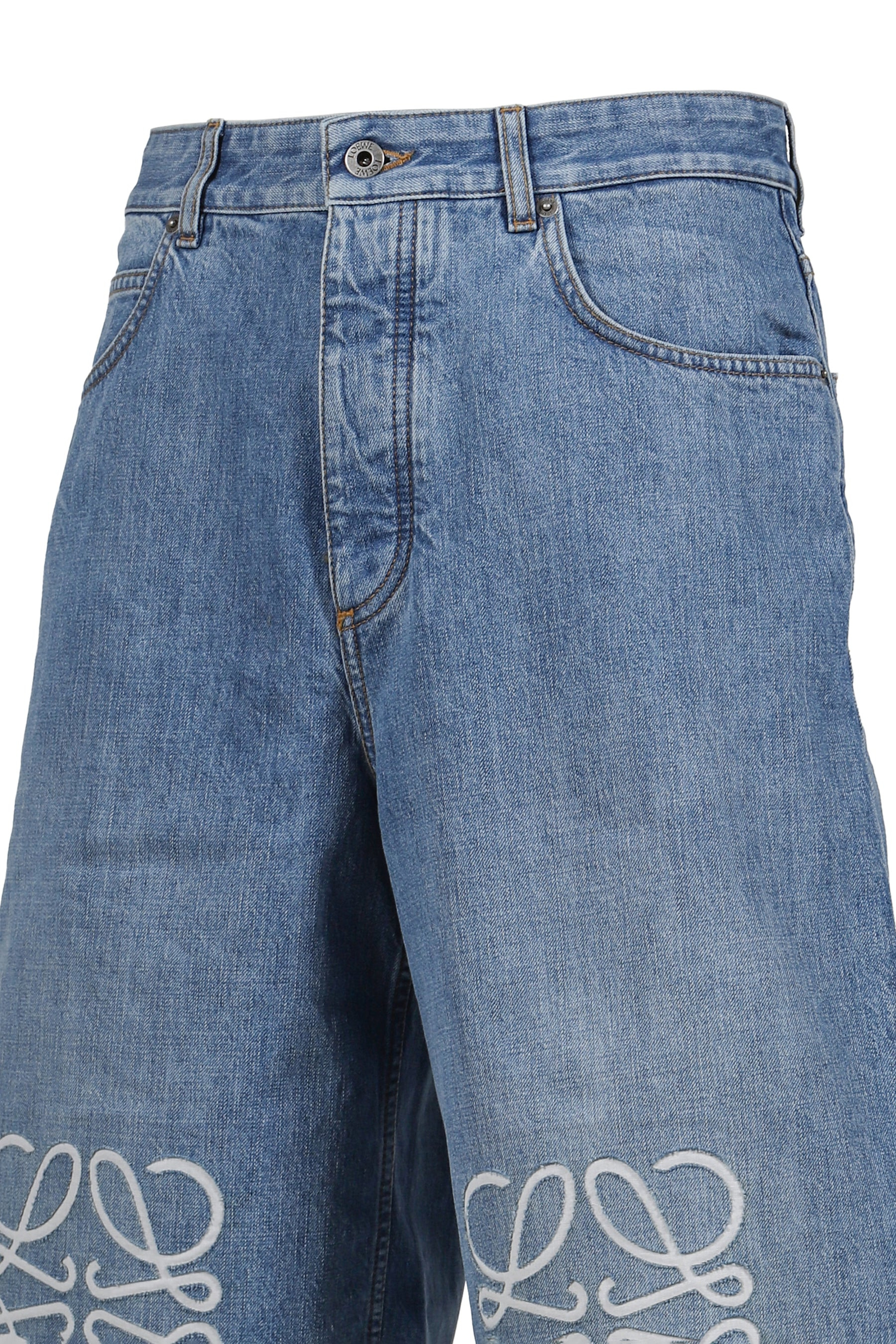 ANAGRAM SHORTS / WASHED DENIM BLU - 4