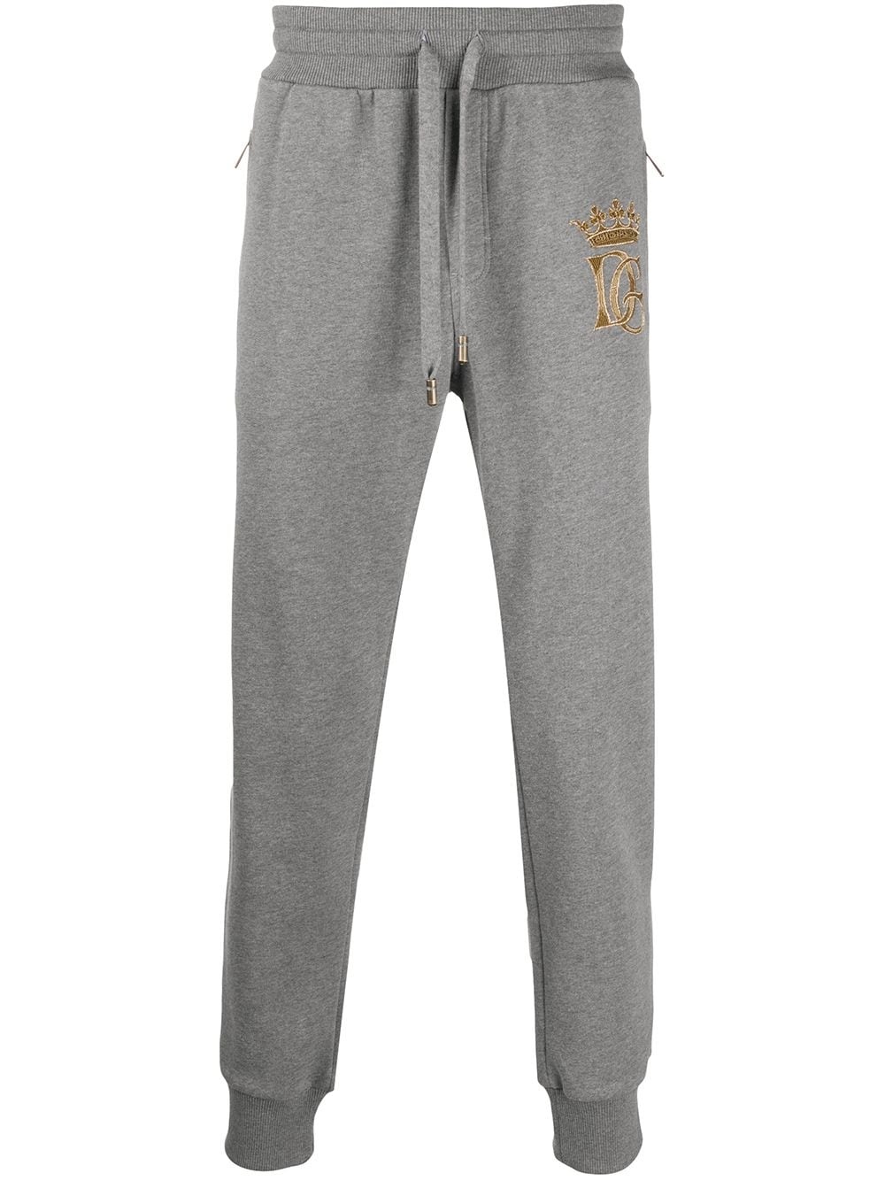 logo-embroidered track pants - 1