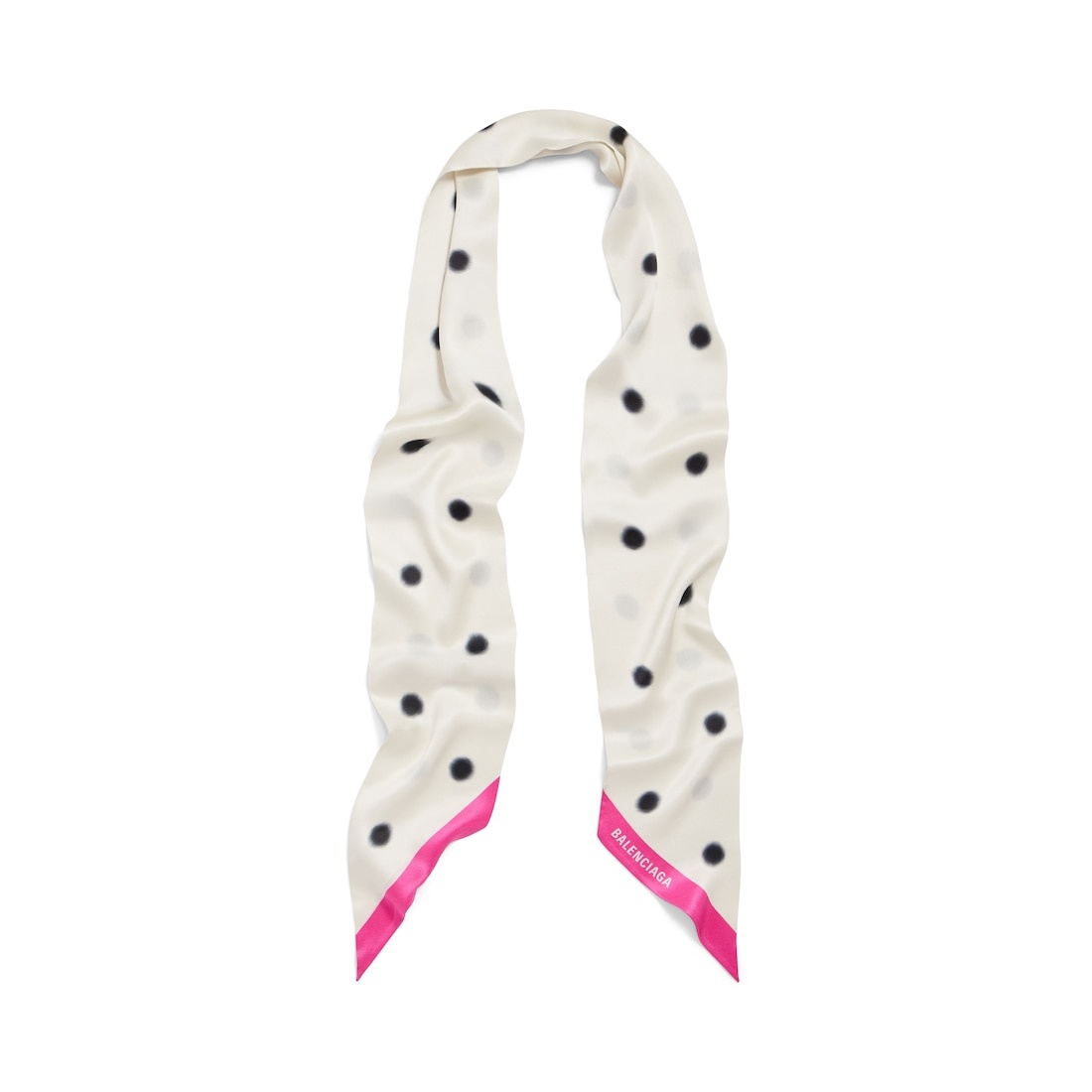 Women's Faded Polka Dot Scarf in Ivory/black - 2