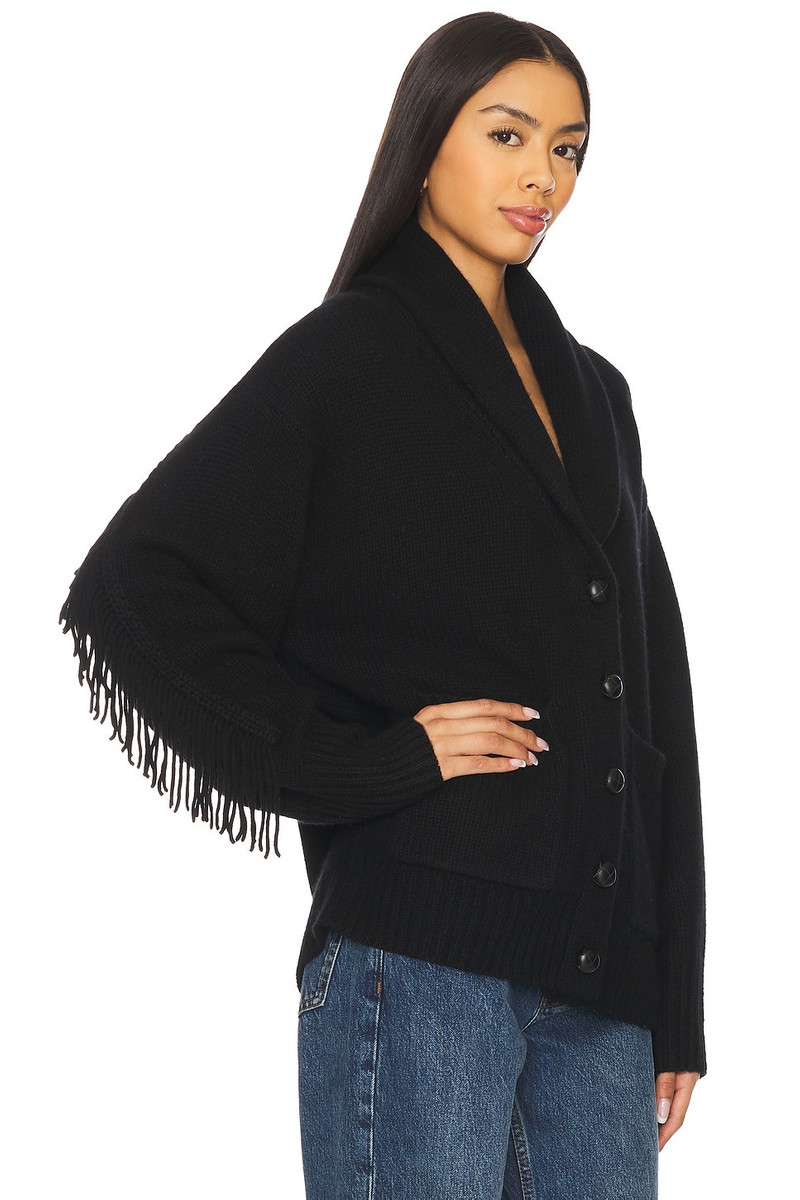 WHITE & WARREN Luxe Fringe Coatigan outlook