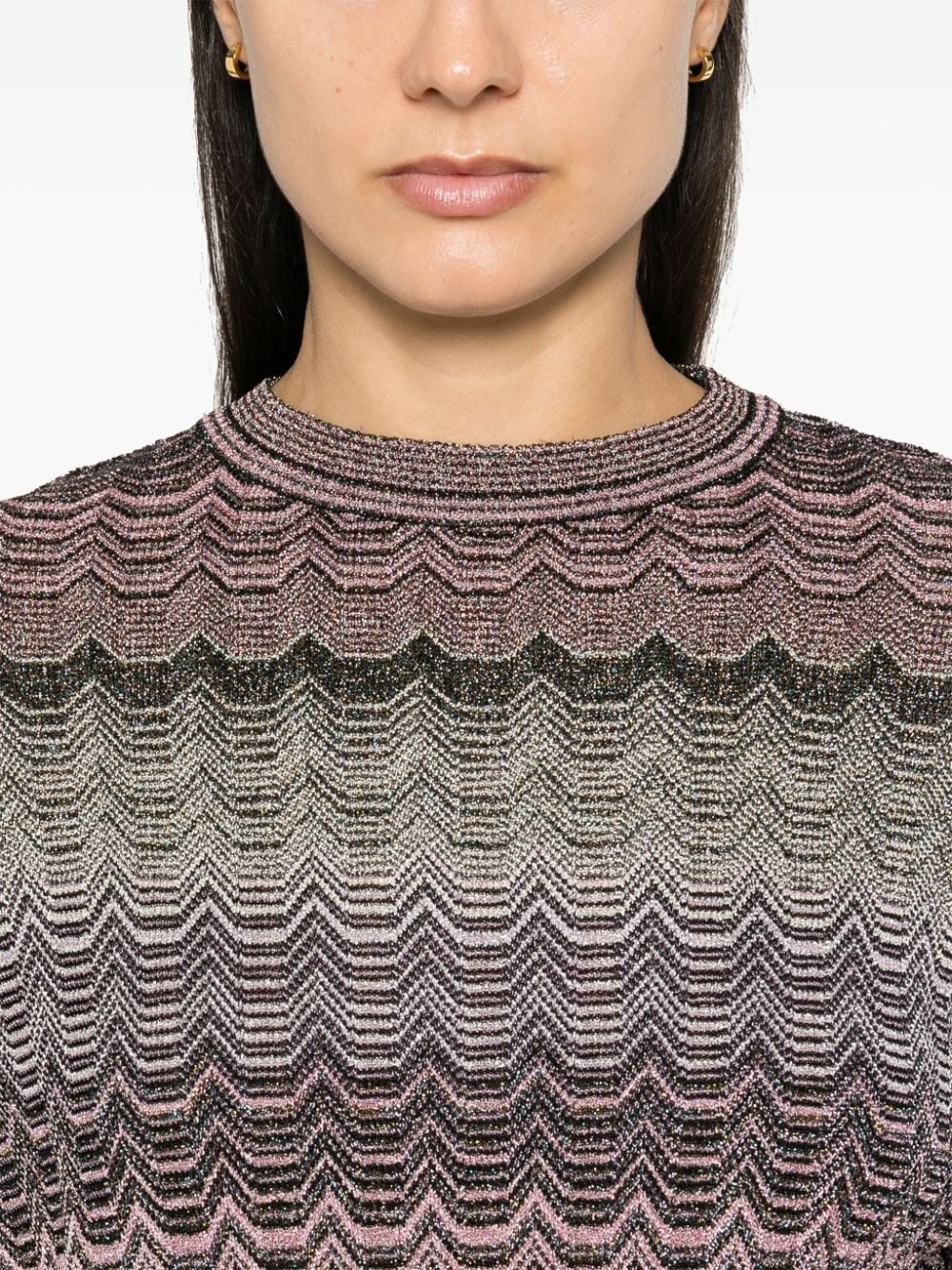 zigzag-woven sweater - 5