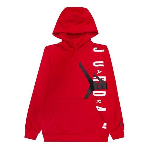 Air Jordan Large logo Fleece Lined Pullover Athleisure Casual Sports Basketball Red CD5871-687 - 1