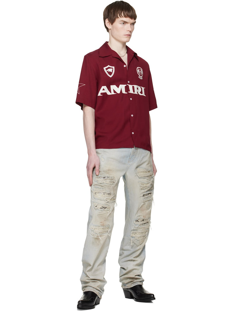 AMIRI Blue Snake Thrasher Straight Jeans outlook