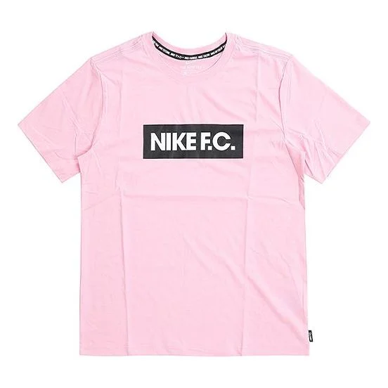 Nike FC Alphabet Printing Soccer/Football Short Sleeve Pink Red Pinkred CT8430-654 - 1