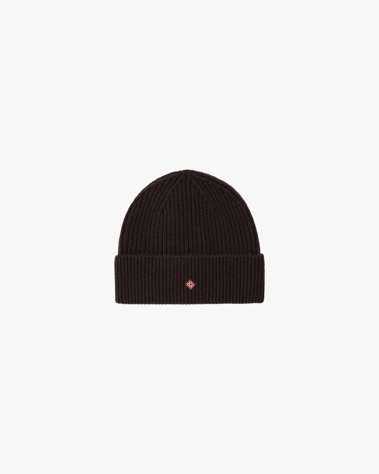Brown Classic Ribbed Knit Beanie - 1