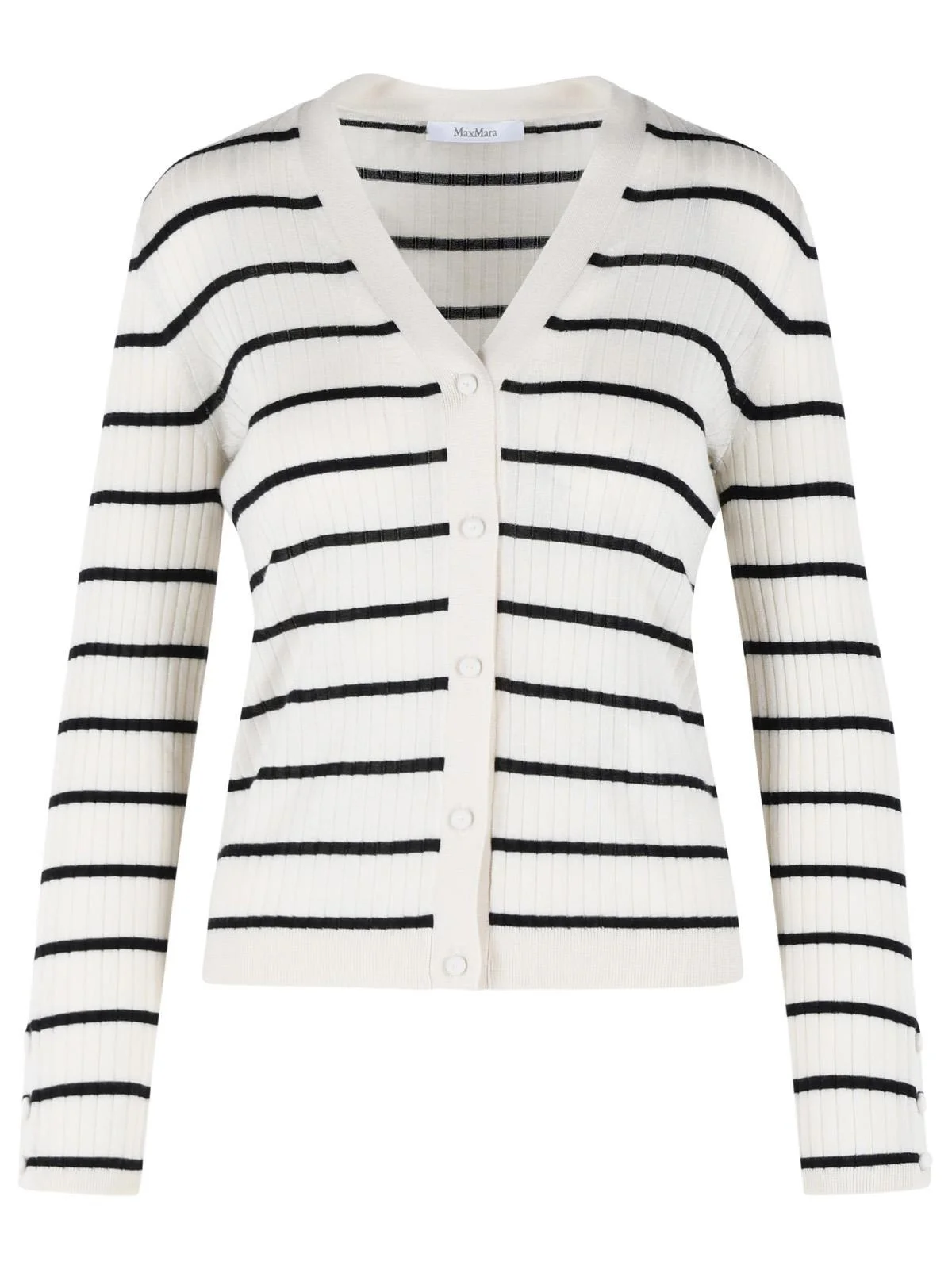 Max Mara 'PEDALE' Cashmere And Cream Silk Cardigan - 1