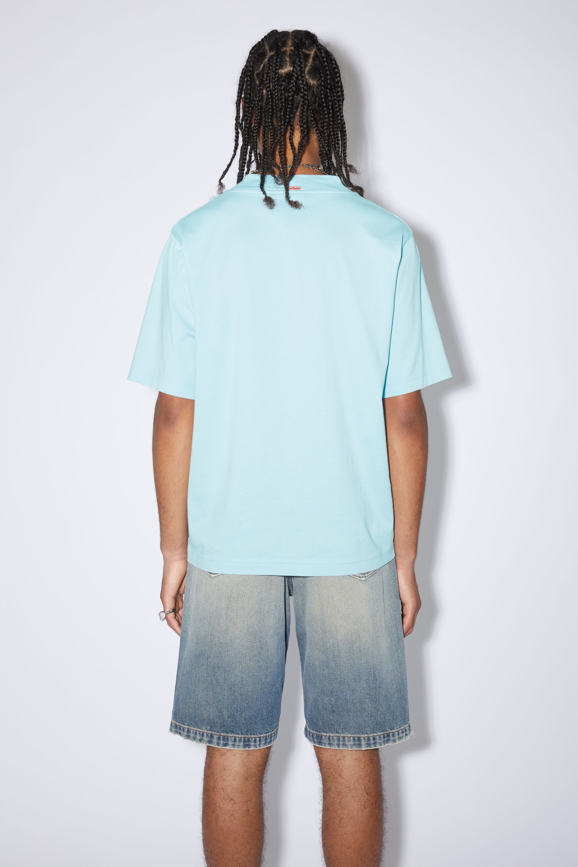 Crew neck t-shirt - Mineral blue - 3