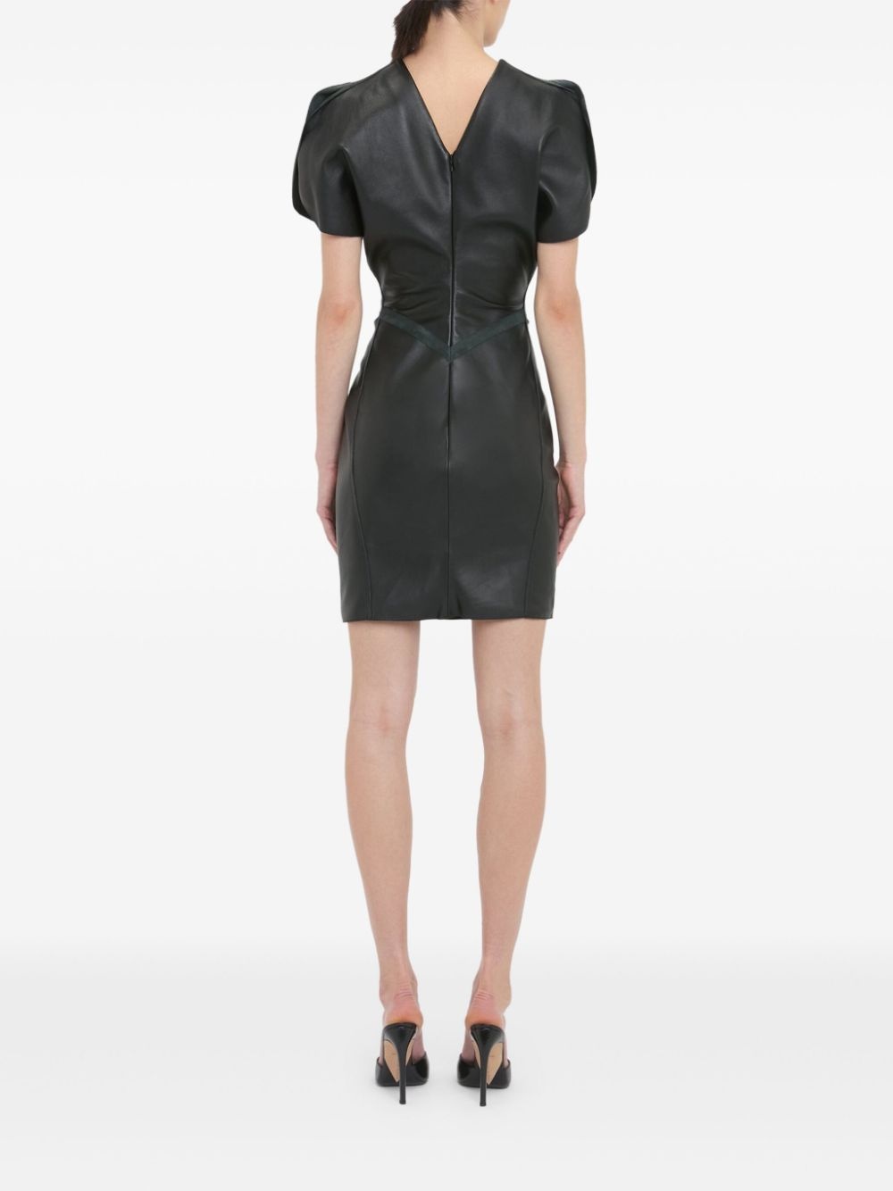 gathered mini dress - 4
