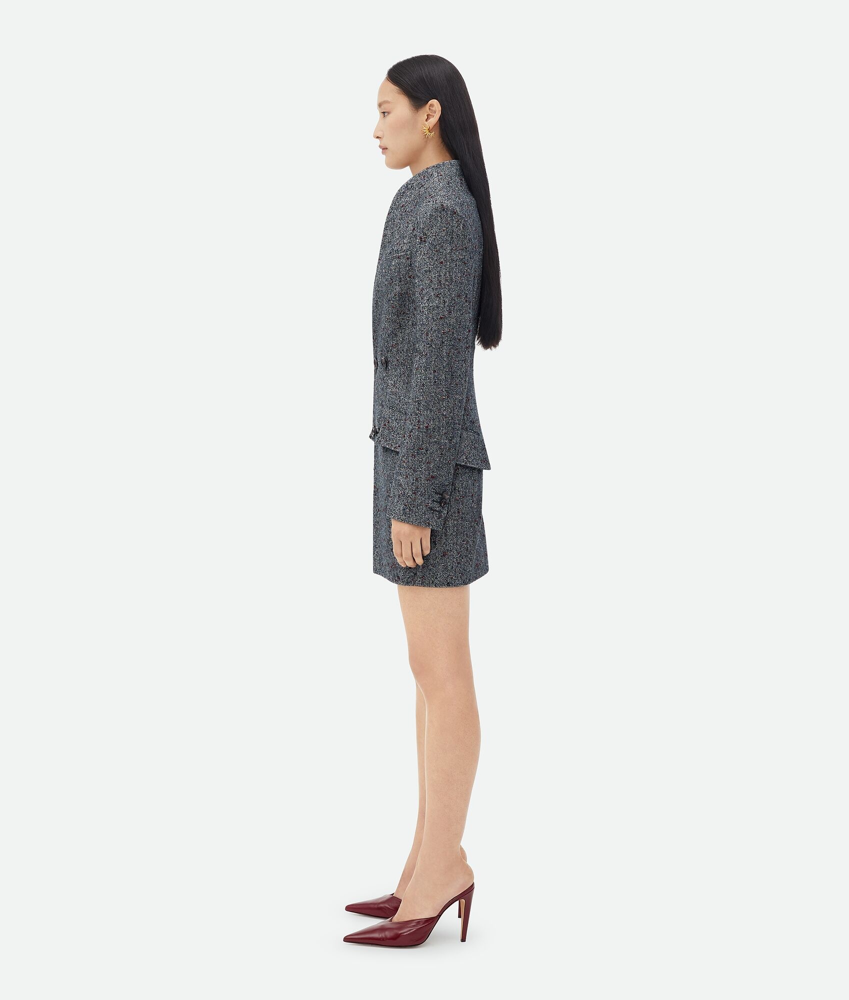 Knotted Wool Funnel Neck Jacket - 2