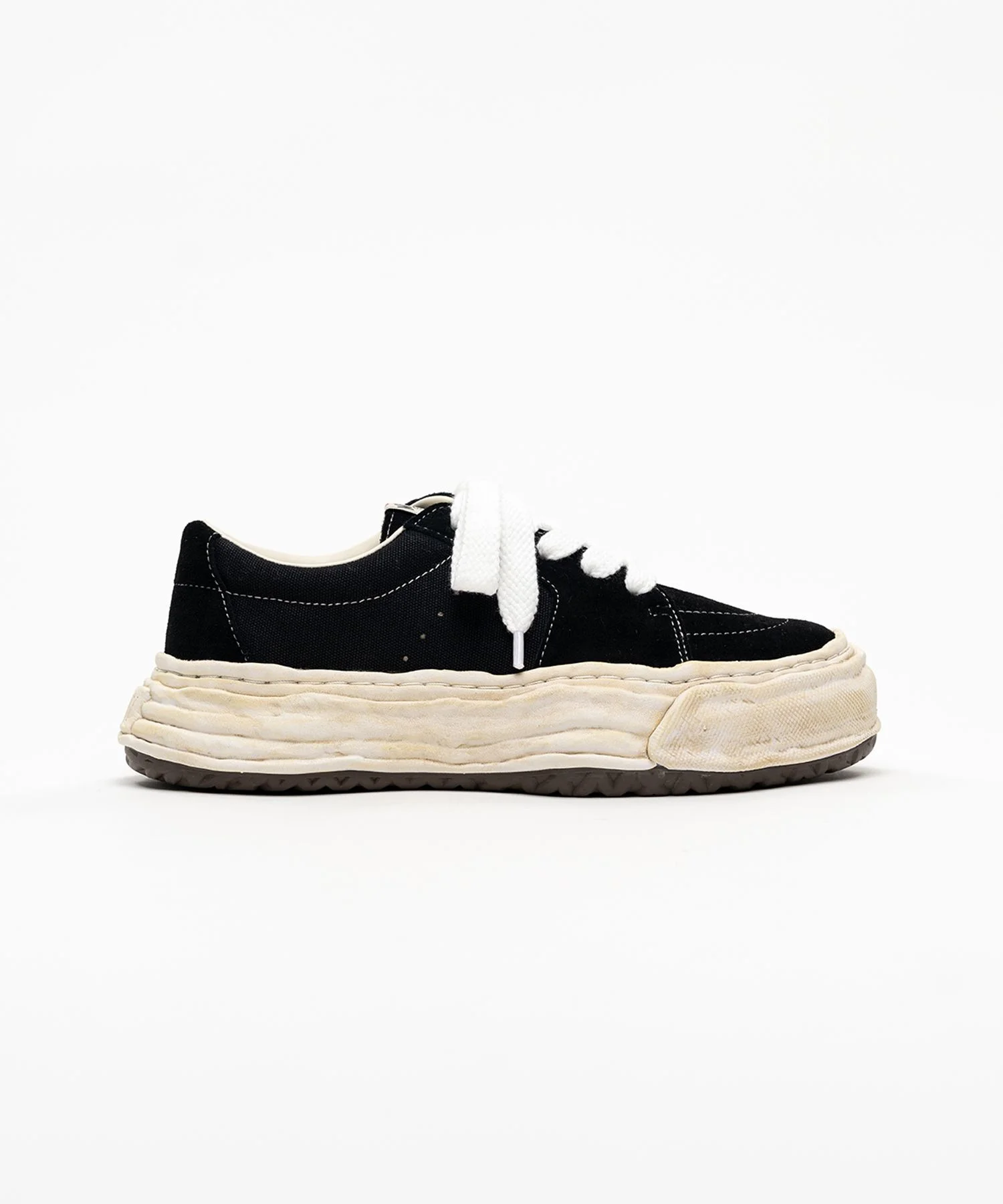 "ERIC" OG Sole Overdyed Mix Material Low-top Sneakers - 1