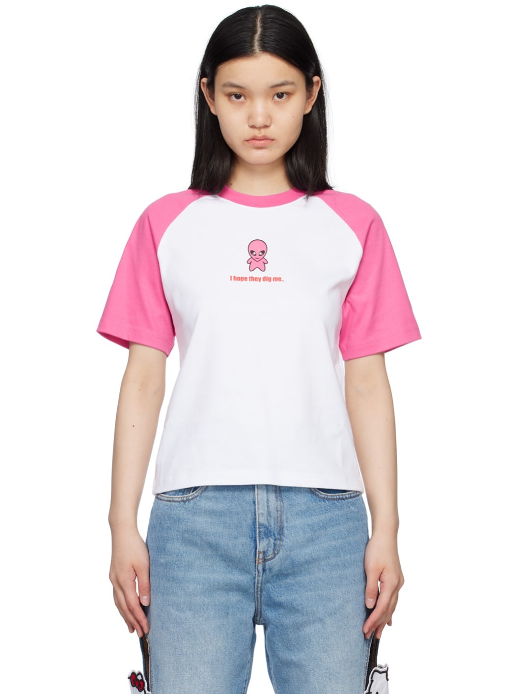 Pink & White Wirdo T-Shirt - 1