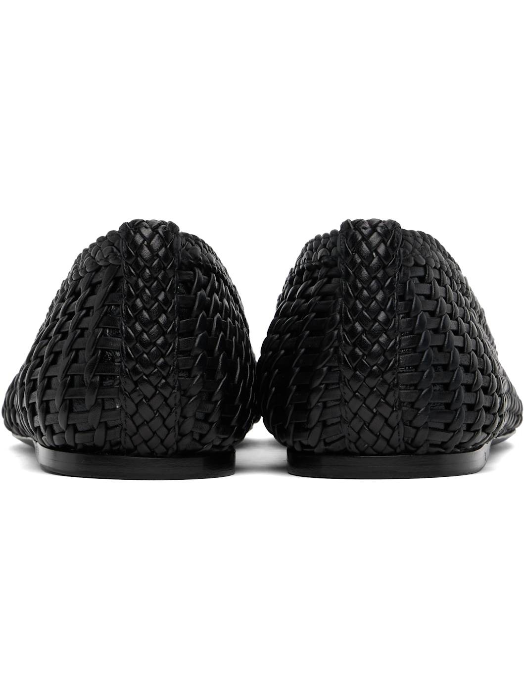Black Aurora Braided Ballerina Flats - 2
