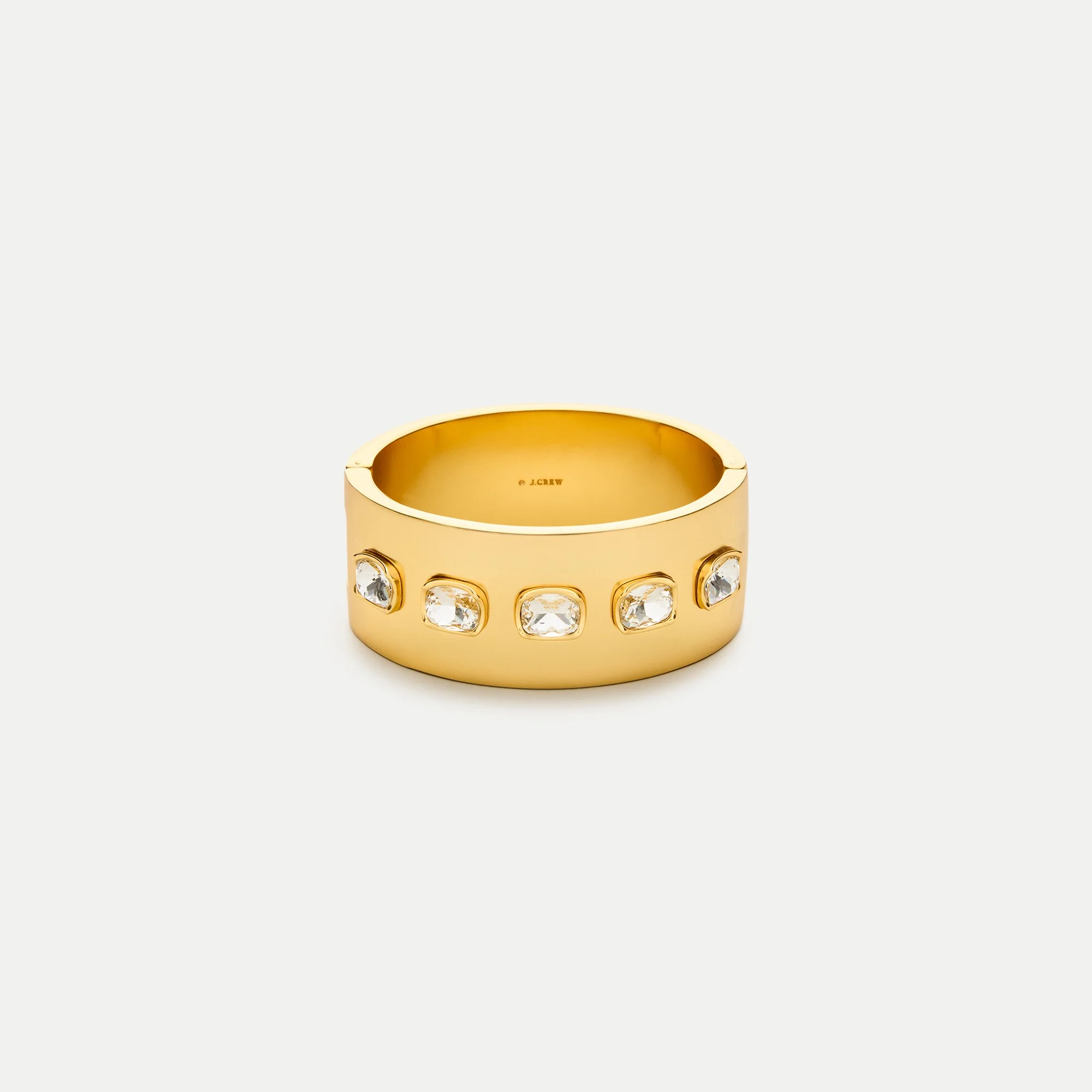 Hinge bracelet with bezel-set crystals - 1