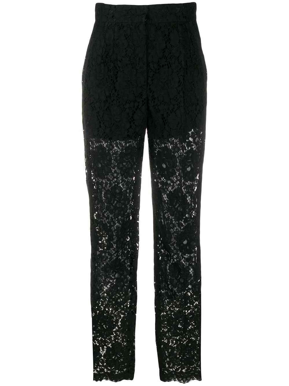 floral lace suit trousers - 1