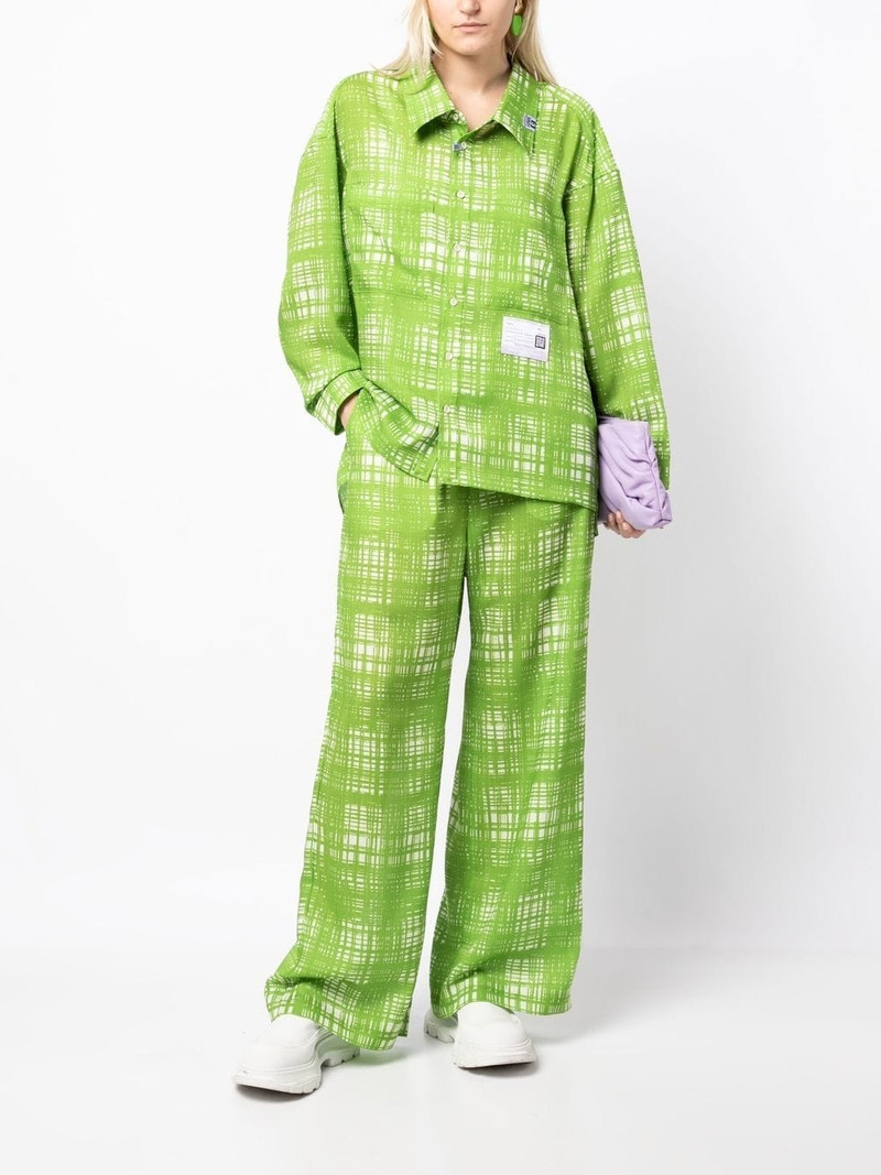 Maison MIHARAYASUHIRO Random check pattern trousers outlook