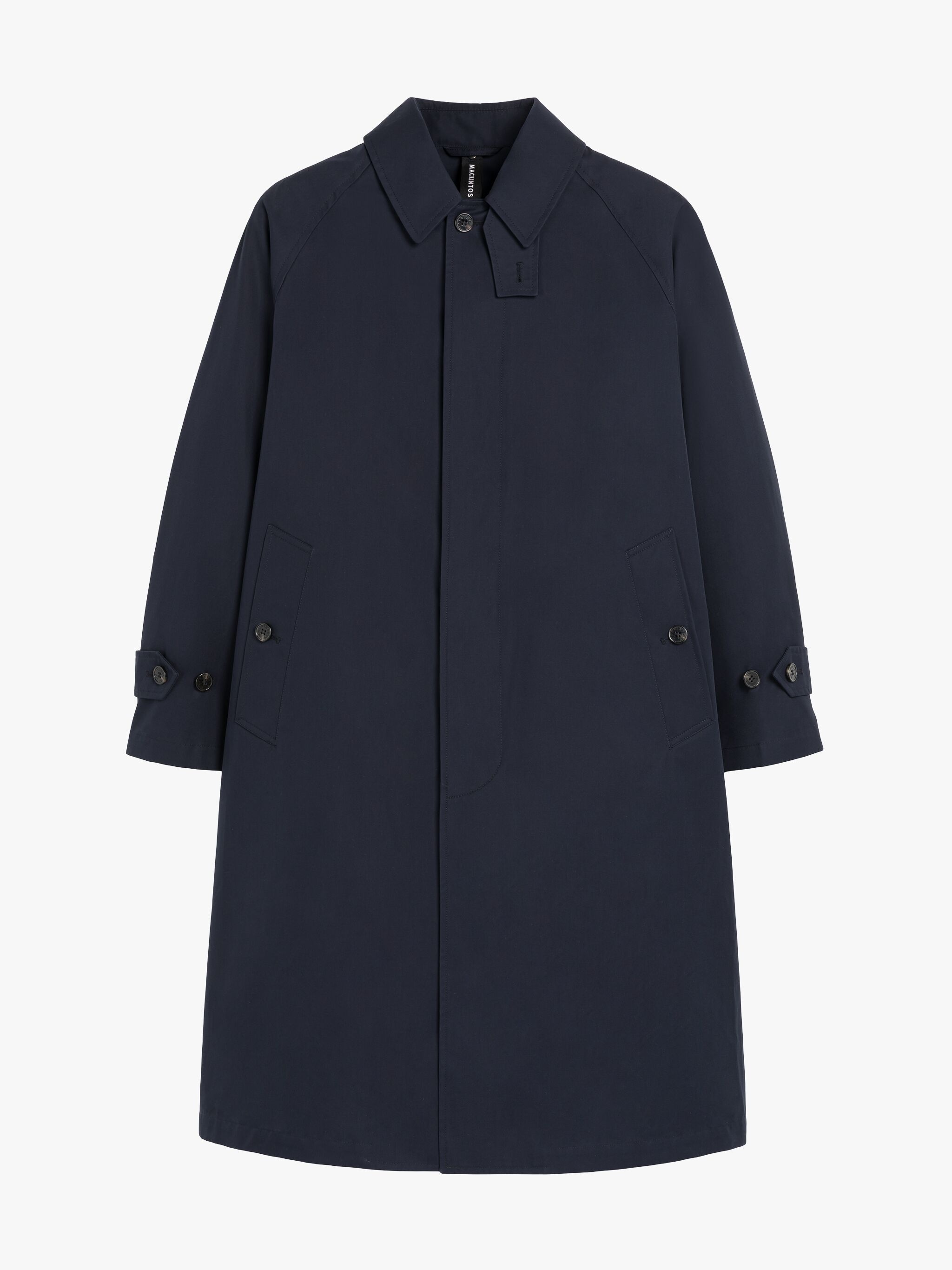 SELWYN NAVY COTTON OVERCOAT - 1