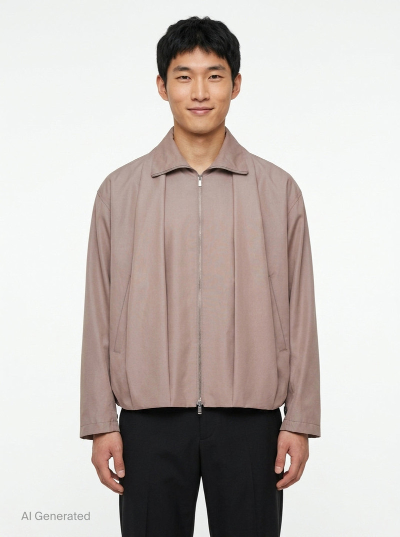 Shawl Collar Blouson Jacket 5