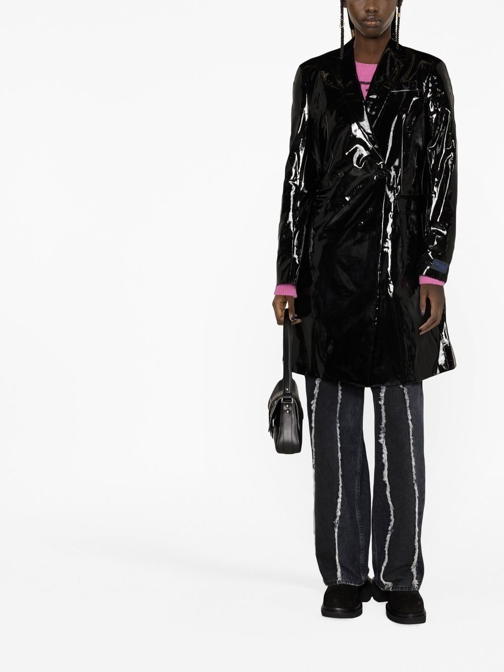double-breasted cotton coat - 2
