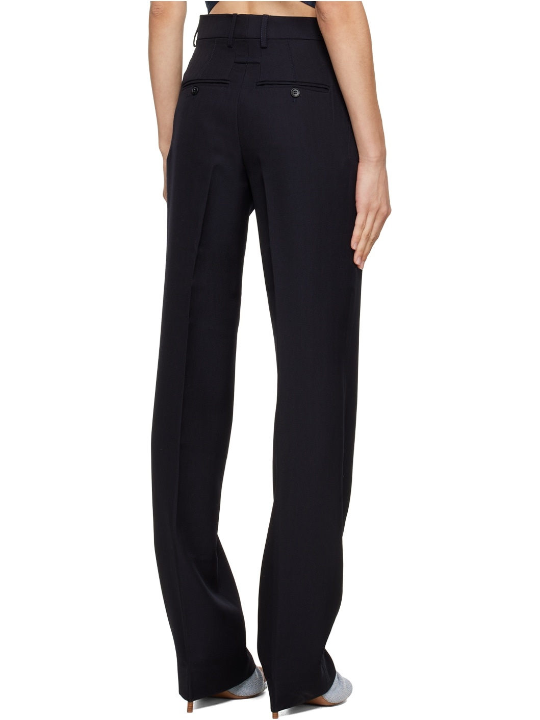 Navy Le Papier 'Le Pantalon Camargue' Trosuers - 3