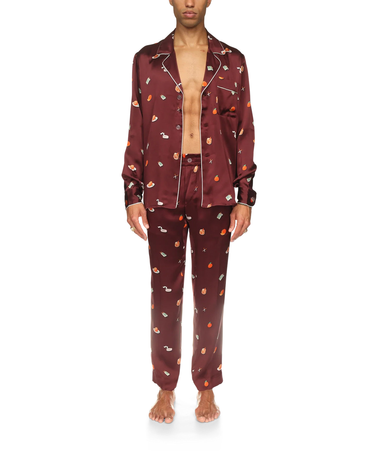 Vices Silk Satin Pyjama Trousers | Casablanca Paris - 2