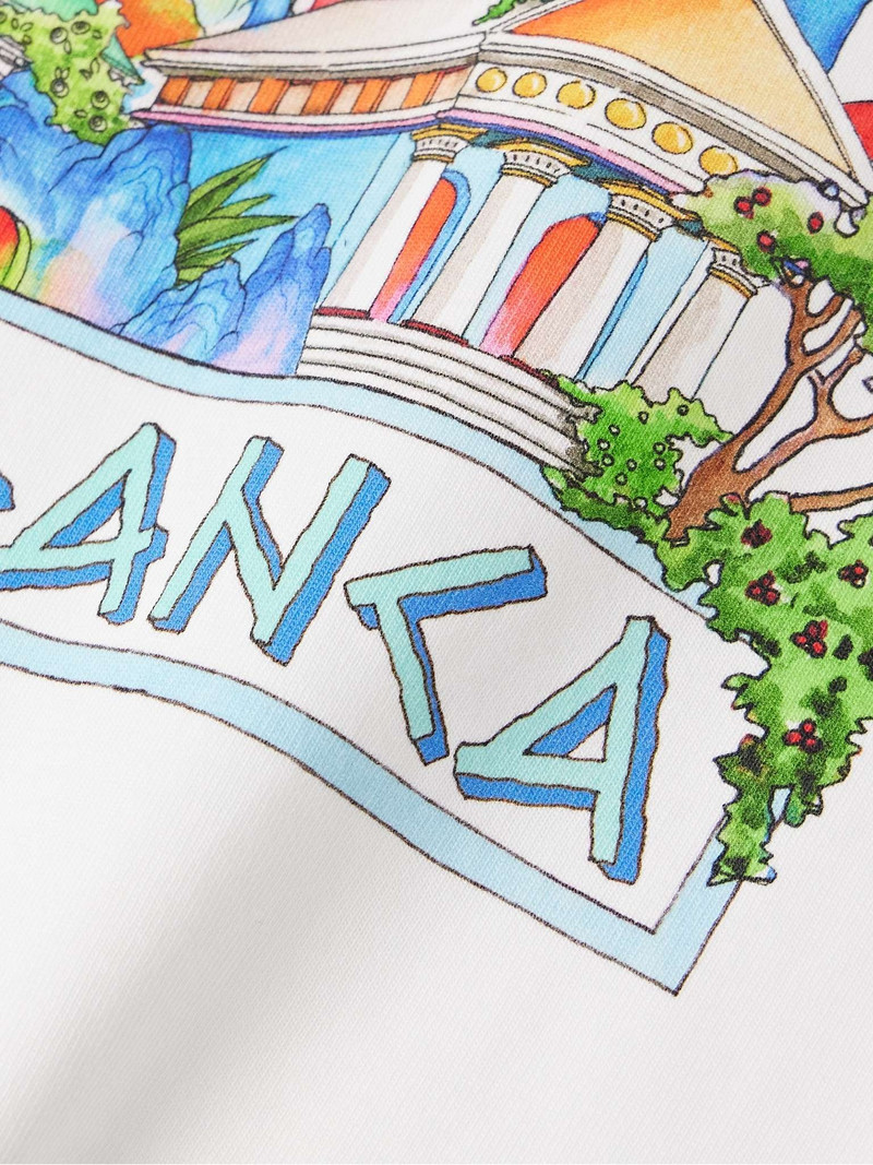 CASABLANCA The Road To Knowledge Logo-Print Organic Cotton-Jersey T-Shirt outlook