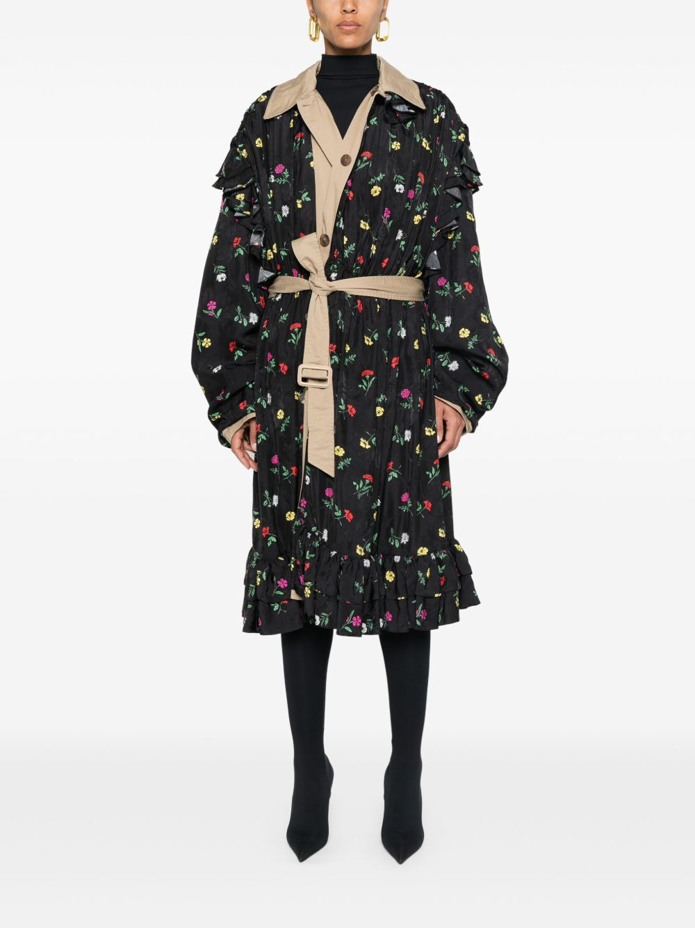 reversible belted trench coat - 2