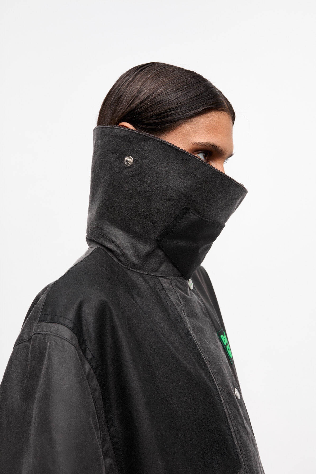 GANNI X BARBOUR WAXED DUFFLE COAT - 5