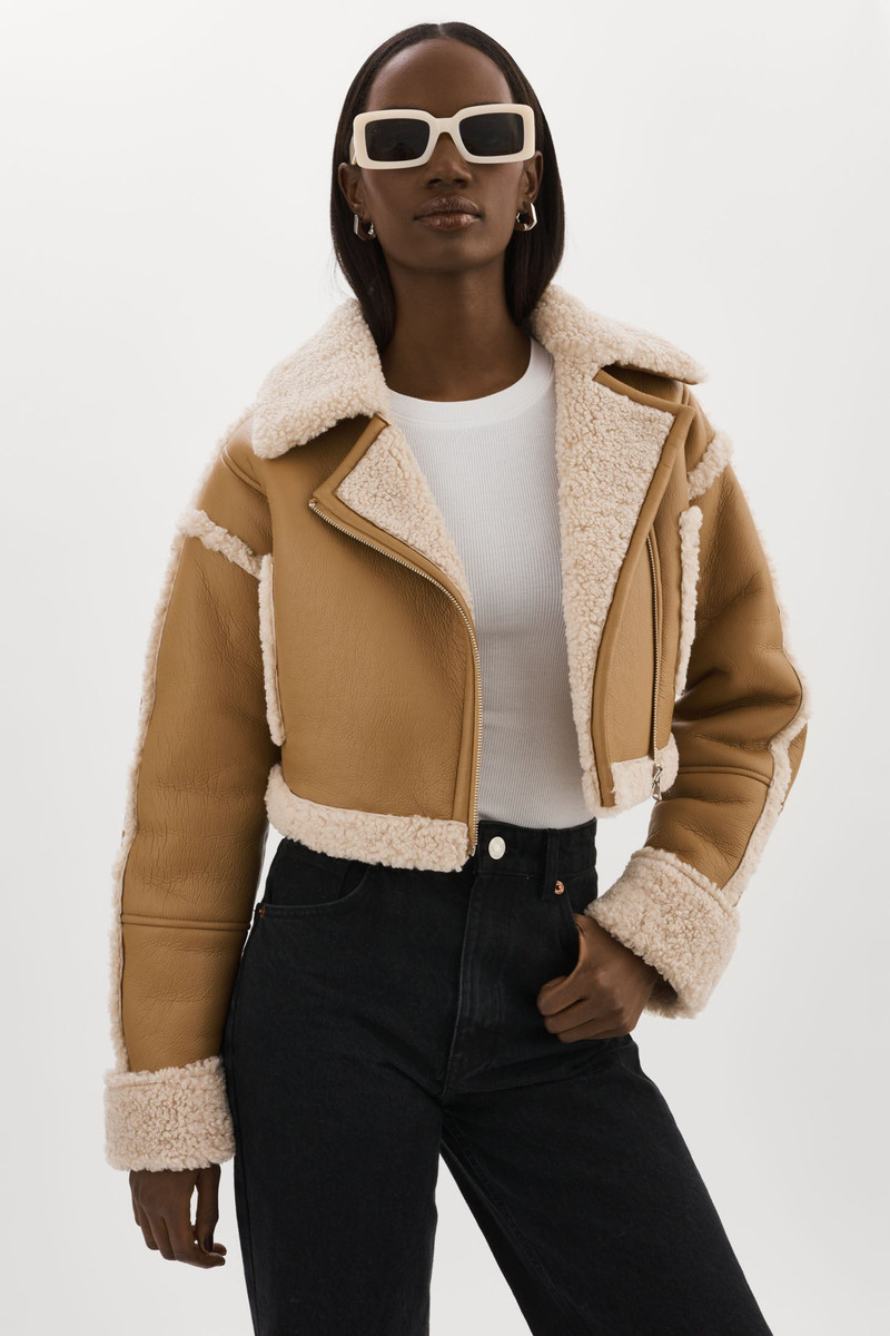 ADRINA | Faux Shearling Crop Jacket 1