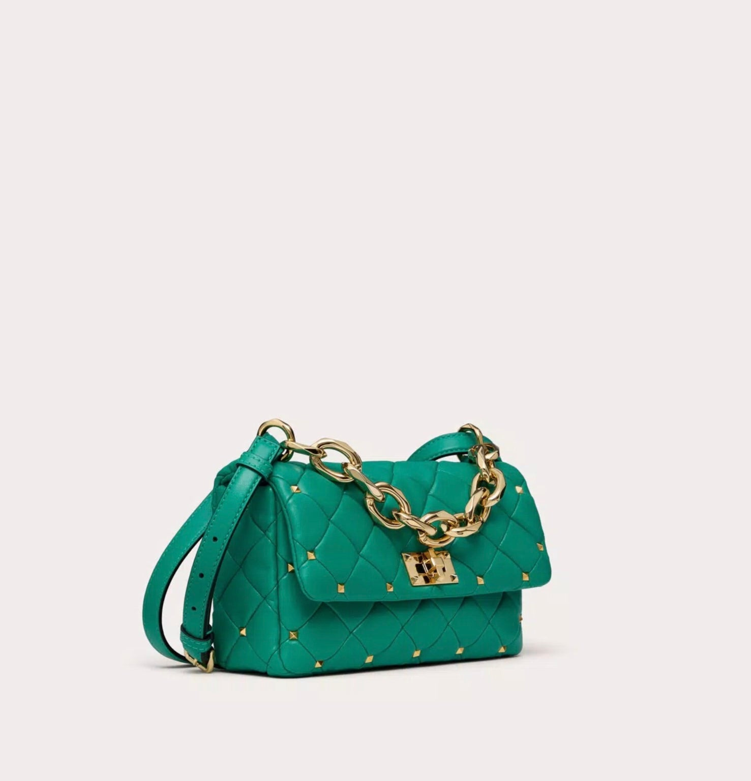 Valentino Garavani Rockstud Spike Bag In Nappa Patchwork - 3