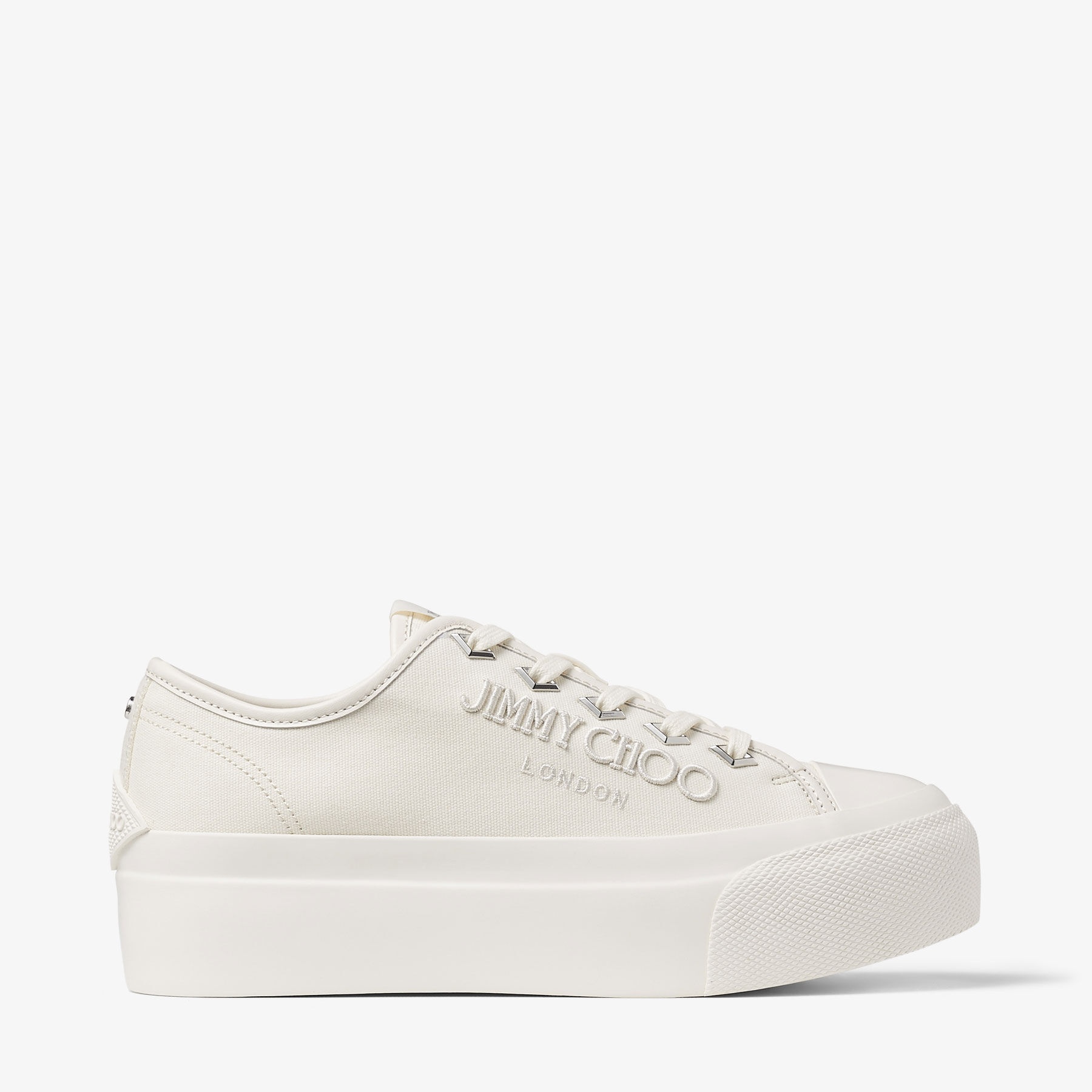 Palma Maxi/F
Latte Canvas Platform Trainers with Embroidered Logo - 1
