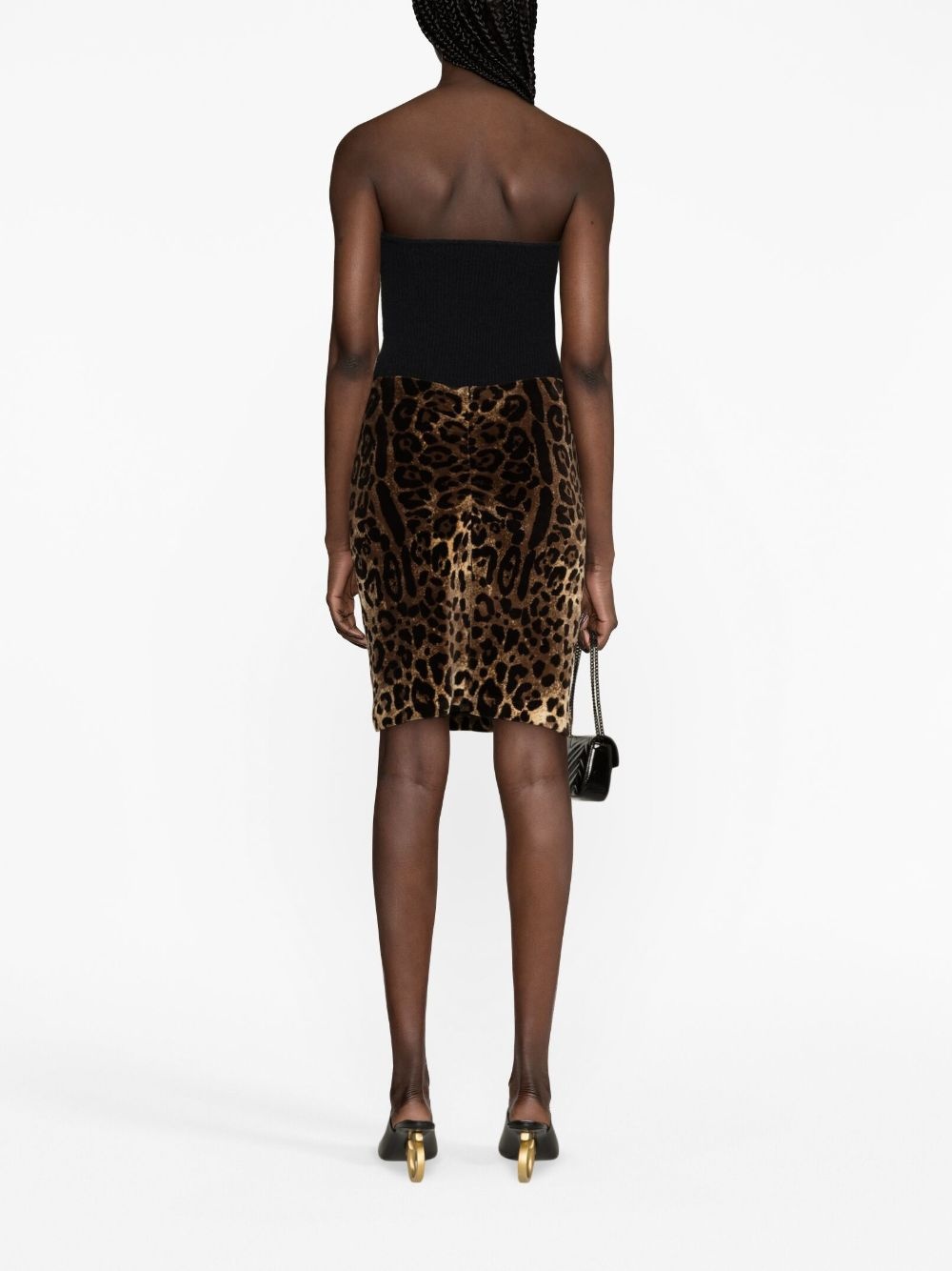 leopard-print pencil skirt - 4