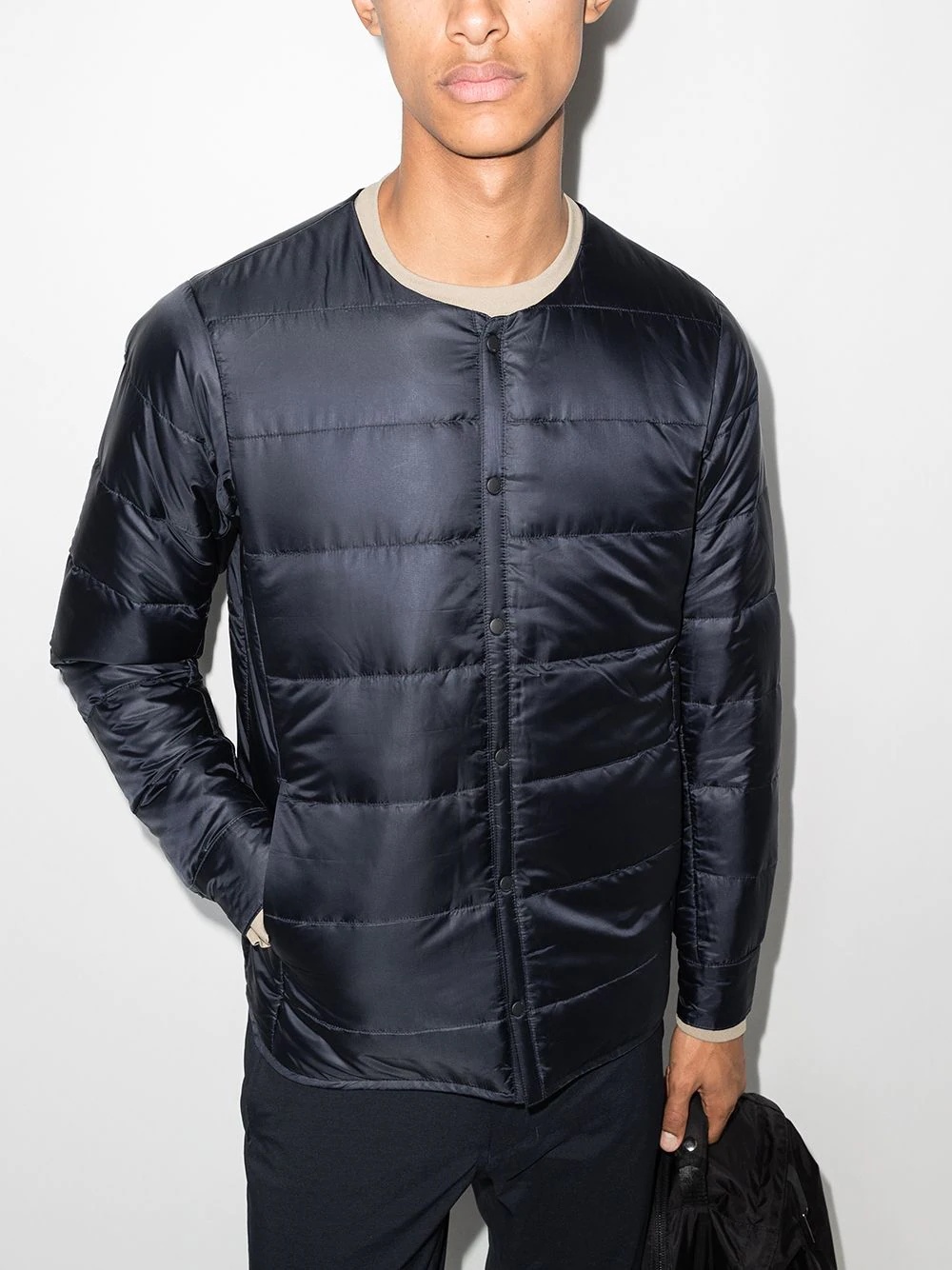 h.c.s collarless puffer jacket - 2