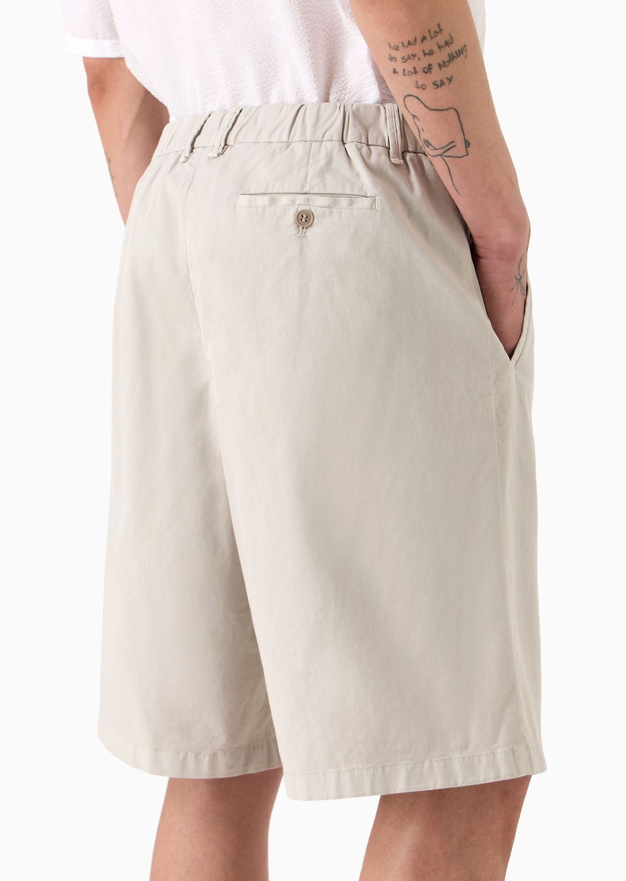 Board shorts in stretch-cotton gabardine - 9