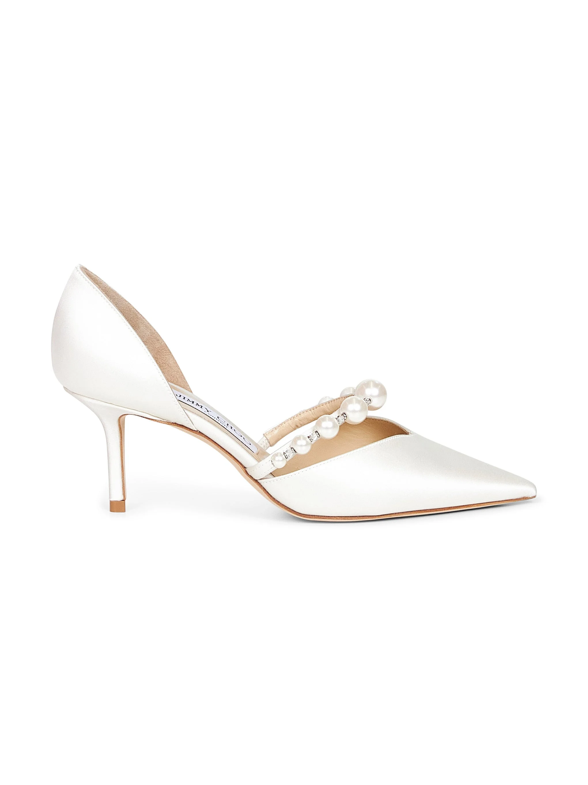 Ivory satin Aurelie 65 pumps - 1