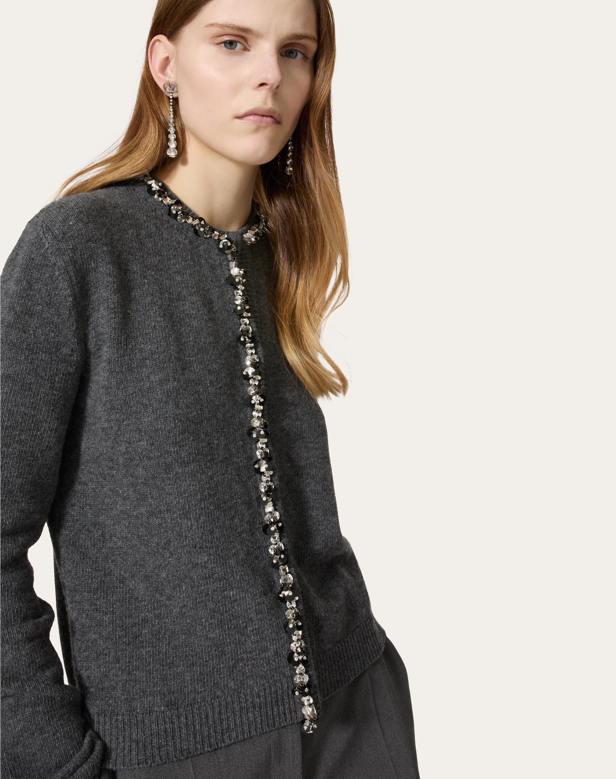 EMBROIDERED WOOL CARDIGAN - 5