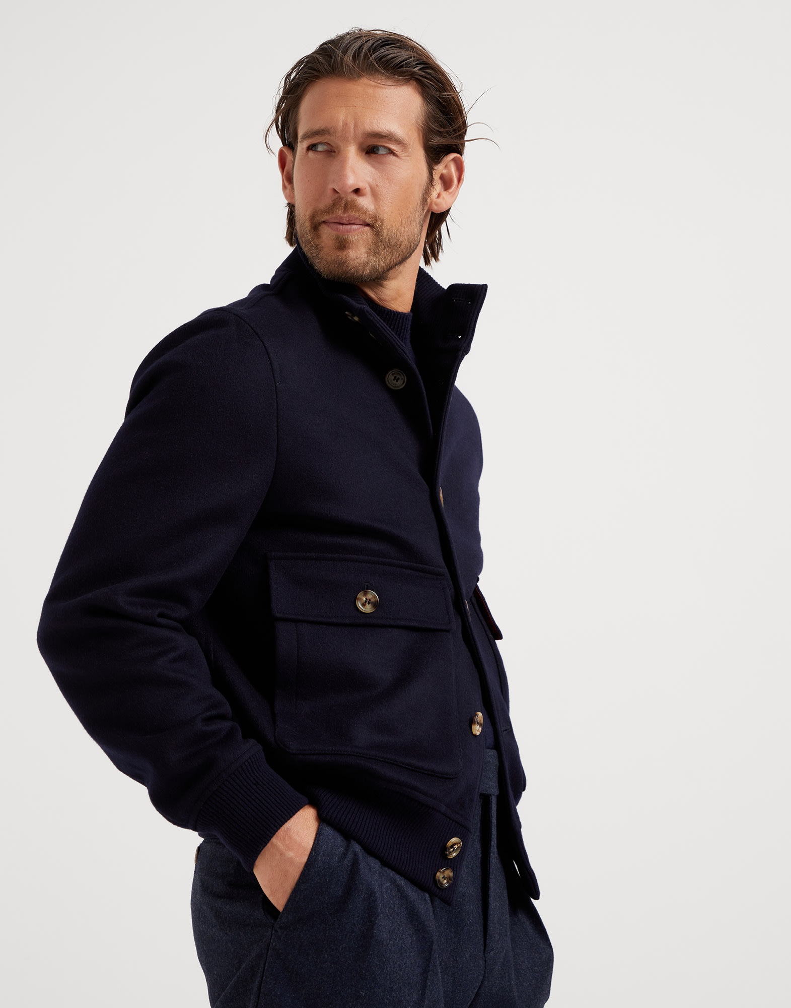 BRUNELLO CUCINELLI ウール混ジャケット メンズ ブレザー＆ウエストコート | Brunello Cucinelli