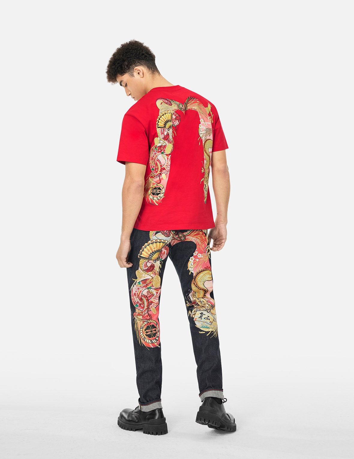 Soaring Snake Daicock Print Relax Fit T-shirt - 3