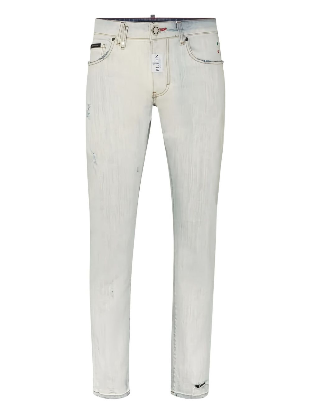 distressed super-straight jeans - 1