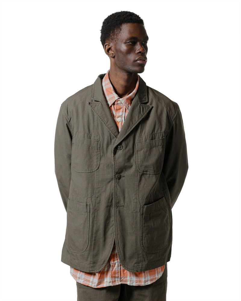 Engineered Garments Bedford Jacket Olive Heavyweight Cotton Ripstop outlook