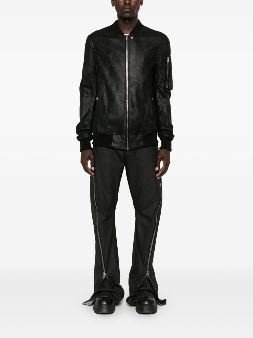 leather bomber jacket - 2