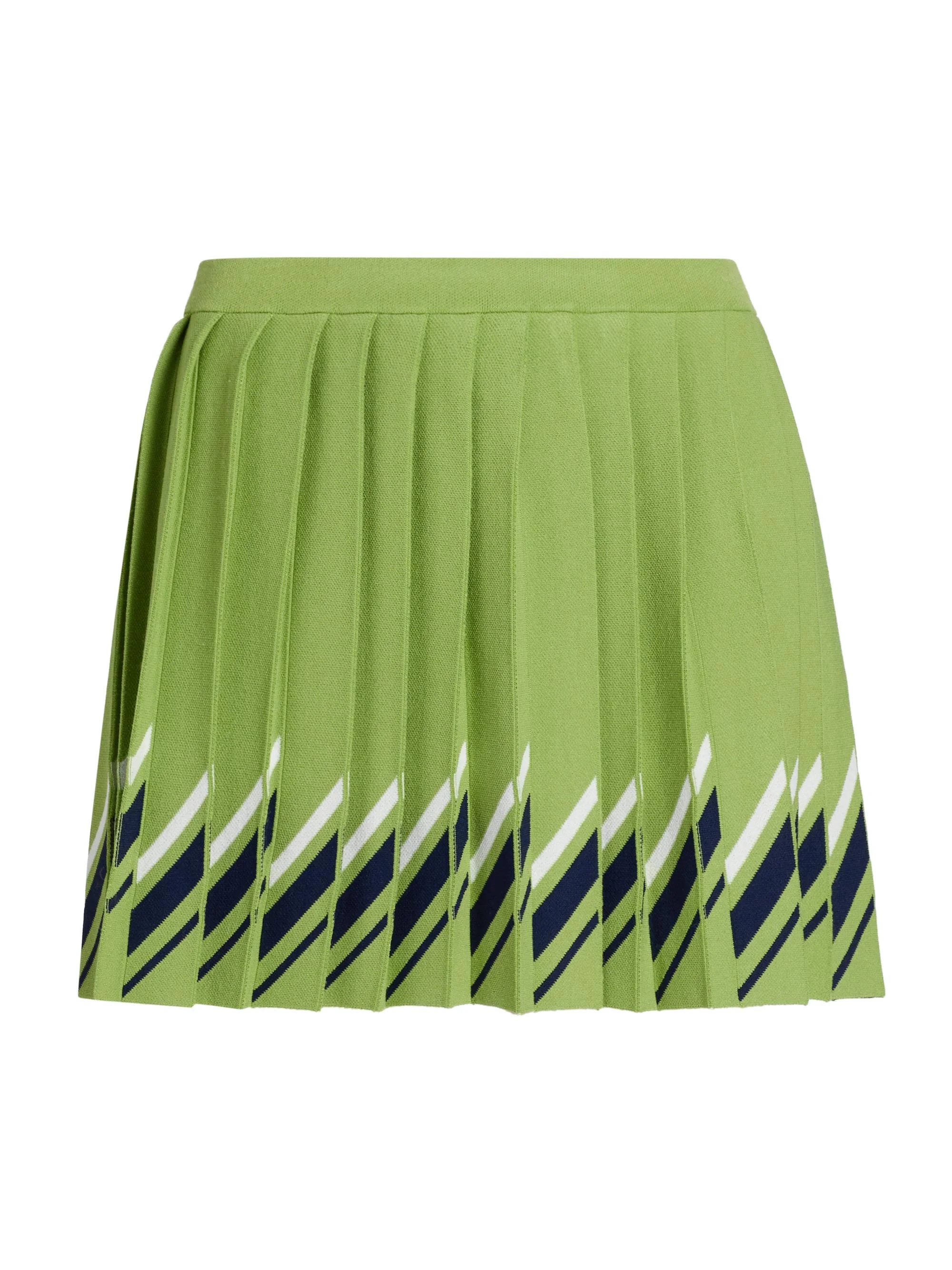 Women's Billie Pleared Tennis Miniskirt - Meadow Green - 1