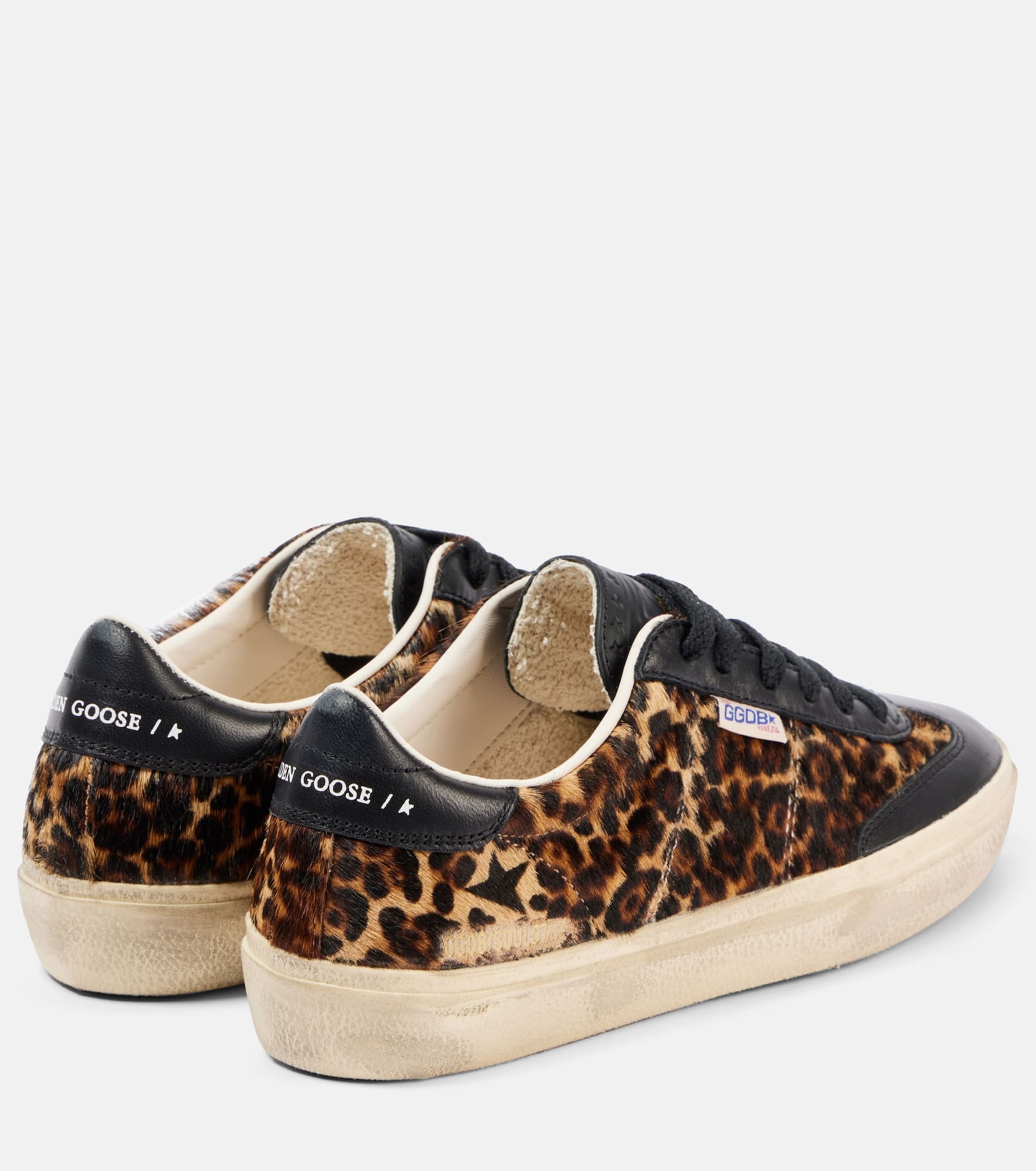 Soul Star leopard-print leather sneakers - 2