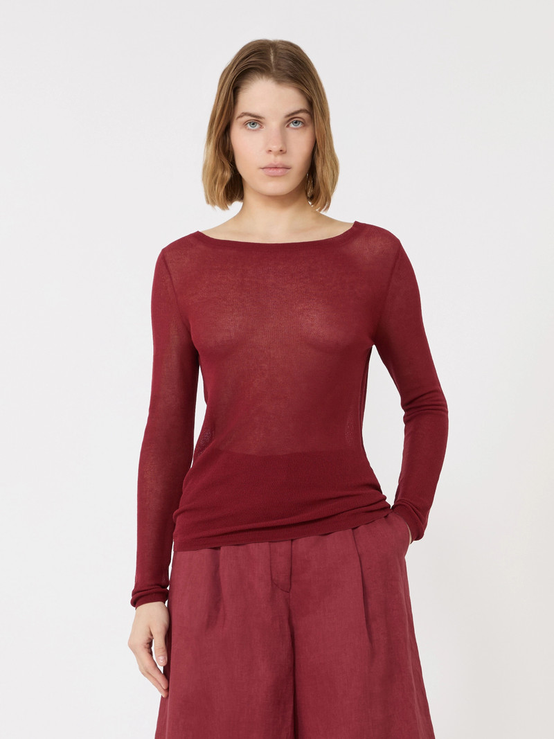 FIORITO Slim-fit cotton-blend sweater - BRICK RED 3