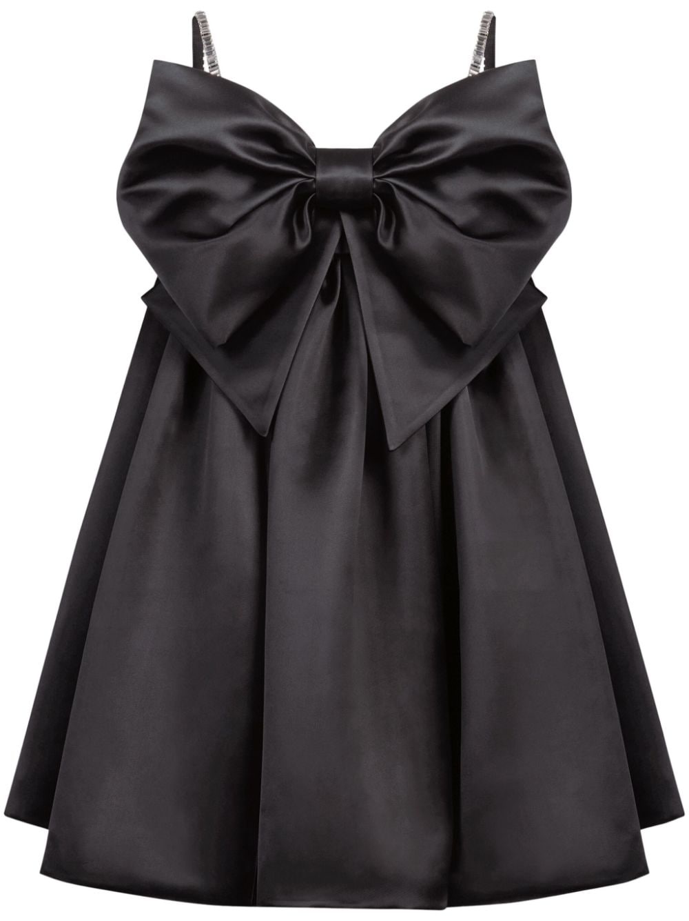 oversized-bow crystal-embellished minidress - 1